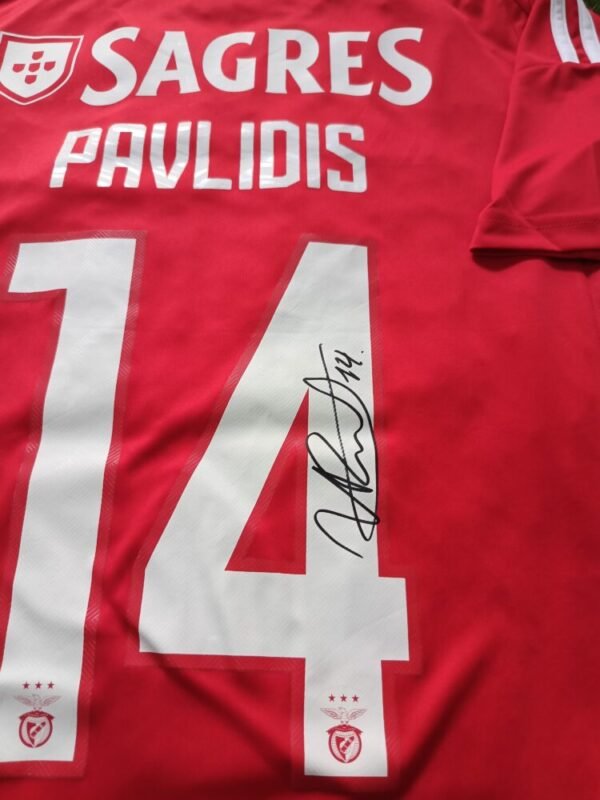 MATCH ISSUED SHIRT AND SIGNED VAGGELIS PAVLIDIS BENFICA F.C SEASON 2024/25 - Image 4