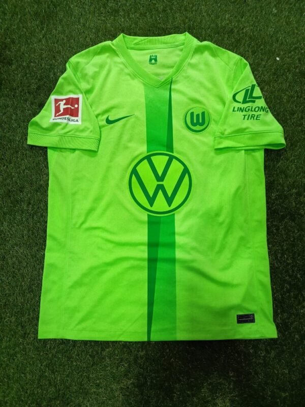 MATCH WORN SHIRT AND SIGNED KONSTANTINOS KOULIERAKIS  WOLFSBURG F.C SEASON 2024/25  BUNDESLIGA - Image 4