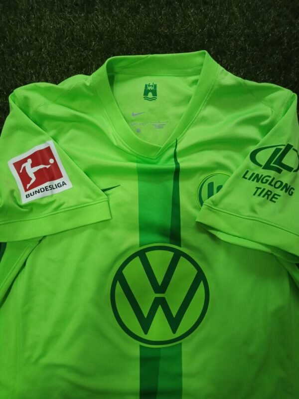 MATCH WORN SHIRT AND SIGNED KONSTANTINOS KOULIERAKIS  WOLFSBURG F.C SEASON 2024/25  BUNDESLIGA - Image 5