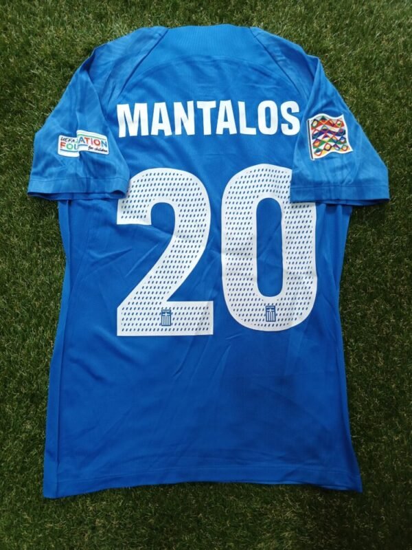 MATCH WORN/ISSUED SHIRT  PETROS MANTALOS FINLAND – GREECE 0-2 (17/11/24) NATIONS LEAGUE - Image 2