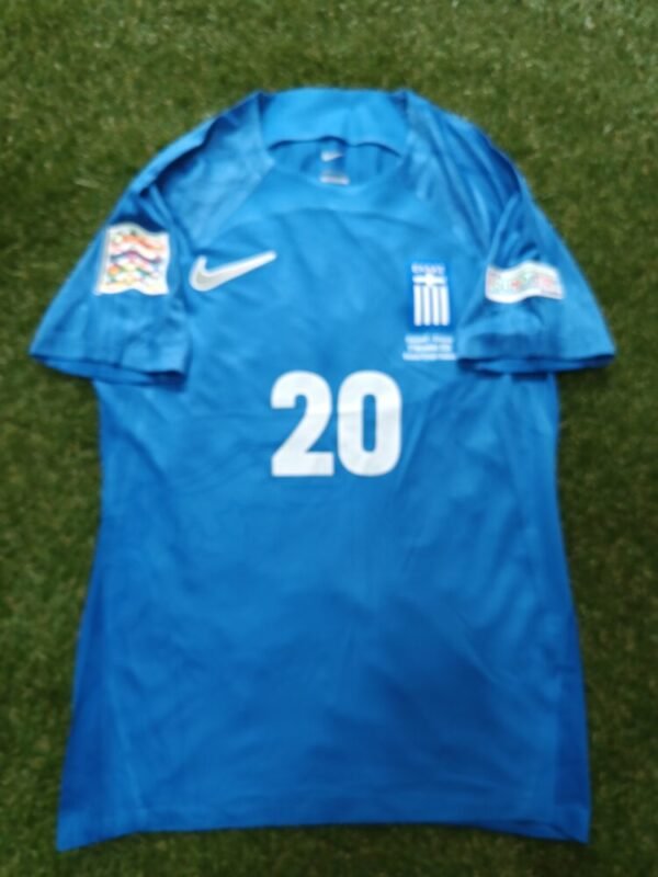 MATCH WORN/ISSUED SHIRT  PETROS MANTALOS FINLAND – GREECE 0-2 (17/11/24) NATIONS LEAGUE - Image 3