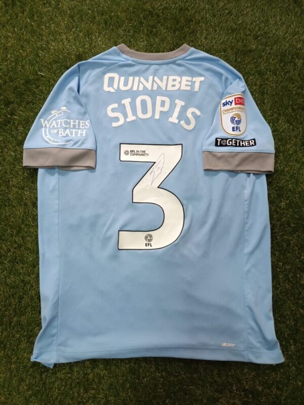 MATCH WORN SHIRT  SIGNED AND DIRTY MANOLIS SIOPIS  STOKE CITY – CARDIFF CITY 2-2 (14/12/24) CHAMPIONSHIP - Image 3