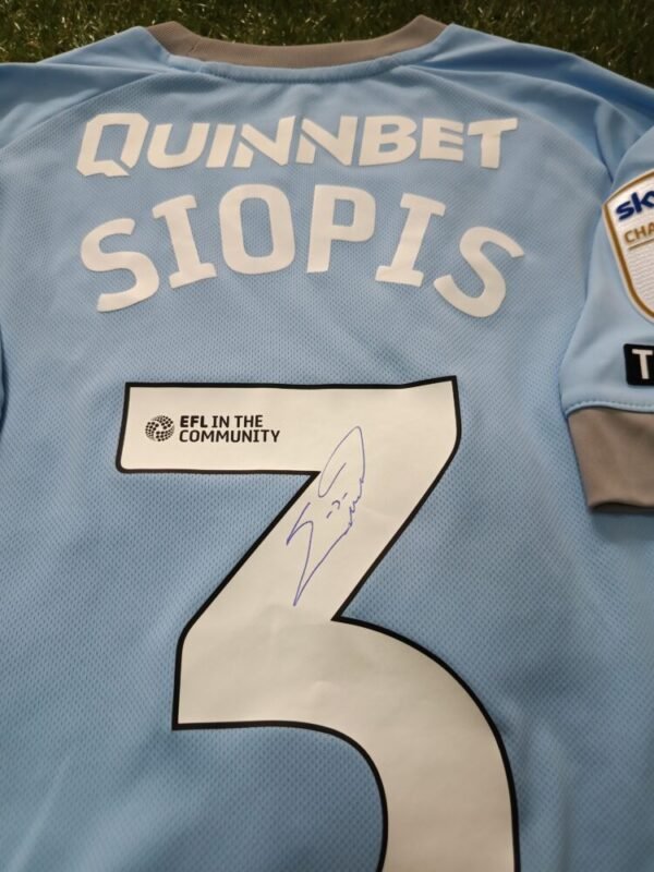 MATCH WORN SHIRT  SIGNED AND DIRTY MANOLIS SIOPIS  STOKE CITY – CARDIFF CITY 2-2 (14/12/24) CHAMPIONSHIP - Image 5