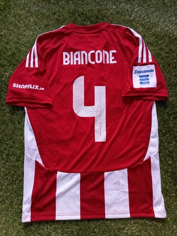 MATCH WORN SHIRT UNWASHED AND DIRTY JULIAN BIANCONE  OLYMPIAKOS – PAOK 2-1 (23/02/25) SUPER LEAGUE - Image 2