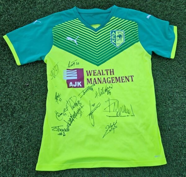 ΑΕΚ Larnaca – Official Shirt Signed by Players of the Team – Season 2021/2022 - Image 2