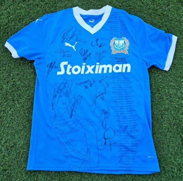 Apollon Limassol – Official Shirt Signed by all the Team – Season 2024/2025 – Collectible for the 70 years of the team - Image 3