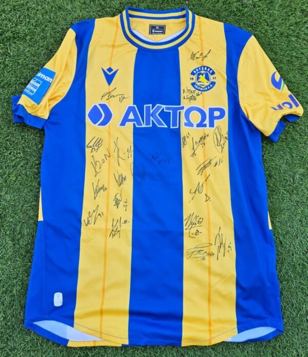 Diamantis Chouchoumis – Asteras Tripoli – MATCH WORN AND SIGNED BY ALL THE TEAM – SEASON 2024/2025 - Image 2