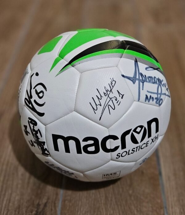 Macron Ball Signed by Legends of Cyprus Football - Image 3