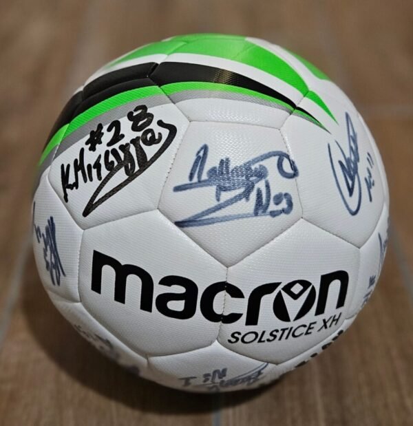 Macron Ball Signed by Legends of Cyprus Football - Image 5